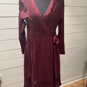 Odd Molly Summer Night Burgundy Wrap Dress NWT Size 2 (8/10)